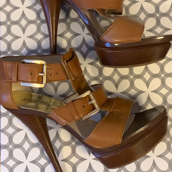 Michael Kors Gansevoort Teak Platform Size 7 - Picture 13 of 13